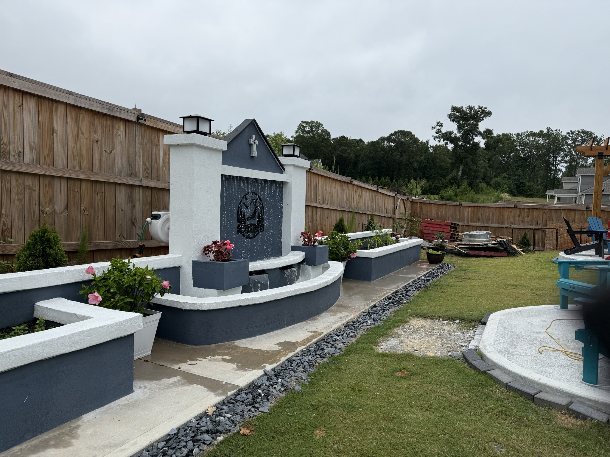 Water Fountain & Garden Beds project photo 5